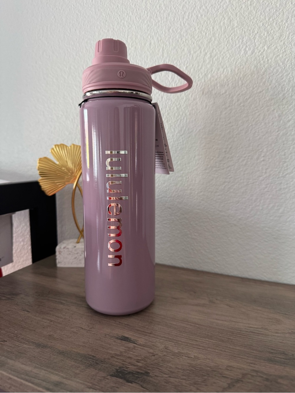 lululemon athletica pink lavender stainless bottle